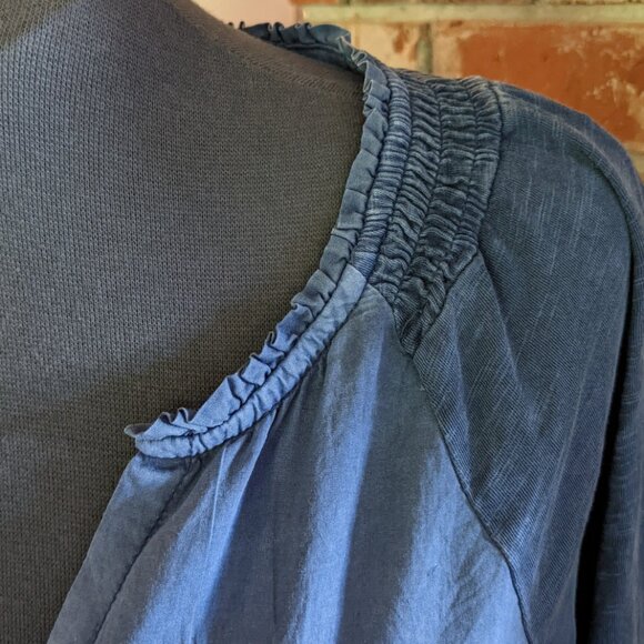 Embroidered,  button front Shirt - Picture 5 of 9